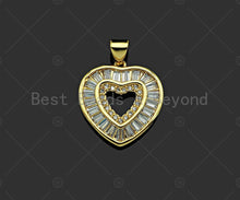 Load image into Gallery viewer, Gold Filled CZ Micro Pave Heart Shape Pendant ,18K Gold Filled Heart Charm, Necklace Bracelet Charm Pendant,18x20mm,Sku#LD98