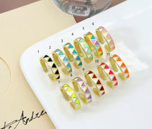 Load image into Gallery viewer, Enamel Triangle Adjustable Ring, Sku#X328
