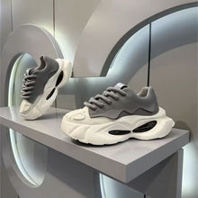 Load image into Gallery viewer, Men's Platform Casual Sneakers - Breathable Mesh Lace-Up Tennis Shoes