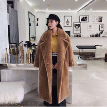 Load image into Gallery viewer, Womens Long Cashmere-Like Coat