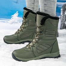 Load image into Gallery viewer, Women's Winter Snow Boots – High-Top Fleece-Lined Waterproof Lace-Up