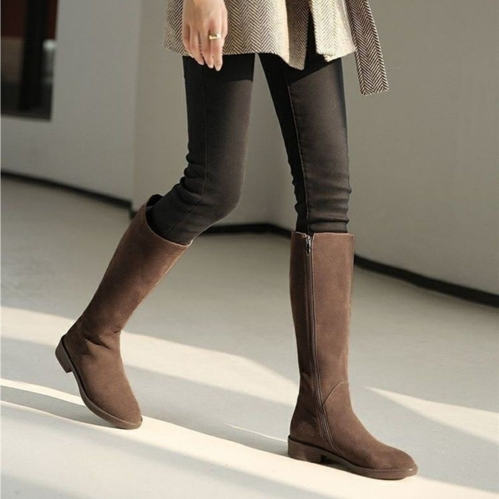 Over-the-Knee Suede Martin Boots