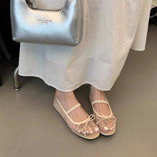 Load image into Gallery viewer, Women's Rhinestone Mesh Ballet Flats | Slip-On Round Toe Flat Shoes