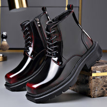 Load image into Gallery viewer, Women's Insulated Side Zipper Boots - Wedge Heel High Shaft Winter Boots with Rubber Sole