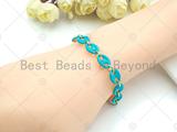 Load image into Gallery viewer, Enamel Hand Made Oval Anchor / Mariner Chain Bracelet, E520