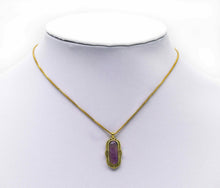 Load image into Gallery viewer, Gold Oval Gemstone Charm, Sku#LY18