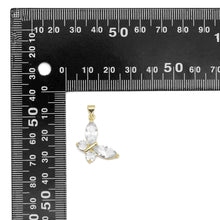 Load image into Gallery viewer, Clear CZ Gold Butterfly Charm, Sku#LK890