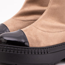 Load image into Gallery viewer, The Sorella Black Tip Beige &amp; black Suede Leather Women’s Boot