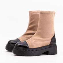 Load image into Gallery viewer, The Sorella Black Tip Beige &amp; black Suede Leather Women’s Boot