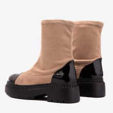 Load image into Gallery viewer, The Sorella Black Tip Beige &amp; black Suede Leather Women’s Boot