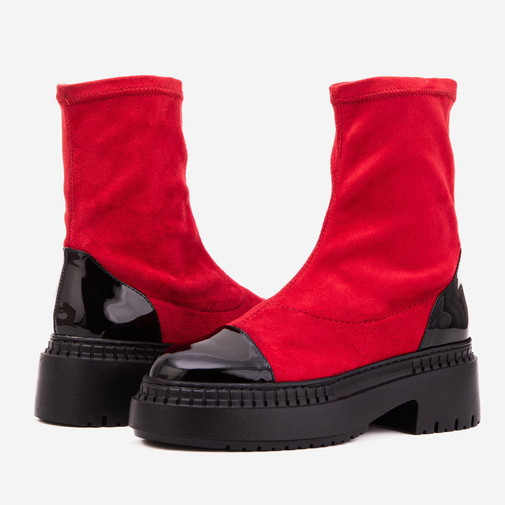 The Sorella Red Tip Suede Leather Women’s Boot