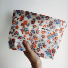 Load image into Gallery viewer, Floral Storage Pouch - Premium Cotton Cosmetic Bag with Nylon Lining