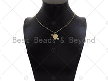Load image into Gallery viewer, CZ Micro Pave Cupid Arrow On Heart Shape Pendant,Cubic Zirconia Dainty Gold Charm, Necklace Bracelet Charm Pendant,25x18mm, Sku#LK271