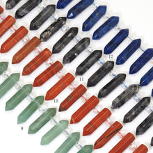 Load image into Gallery viewer, Double Point with Top Drill Gemstone Beads, 8x32mm, Sku#U1614