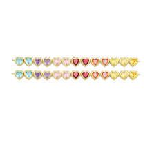 Load image into Gallery viewer, Colorful CZ Heart Connector Pendant, Sku#A170