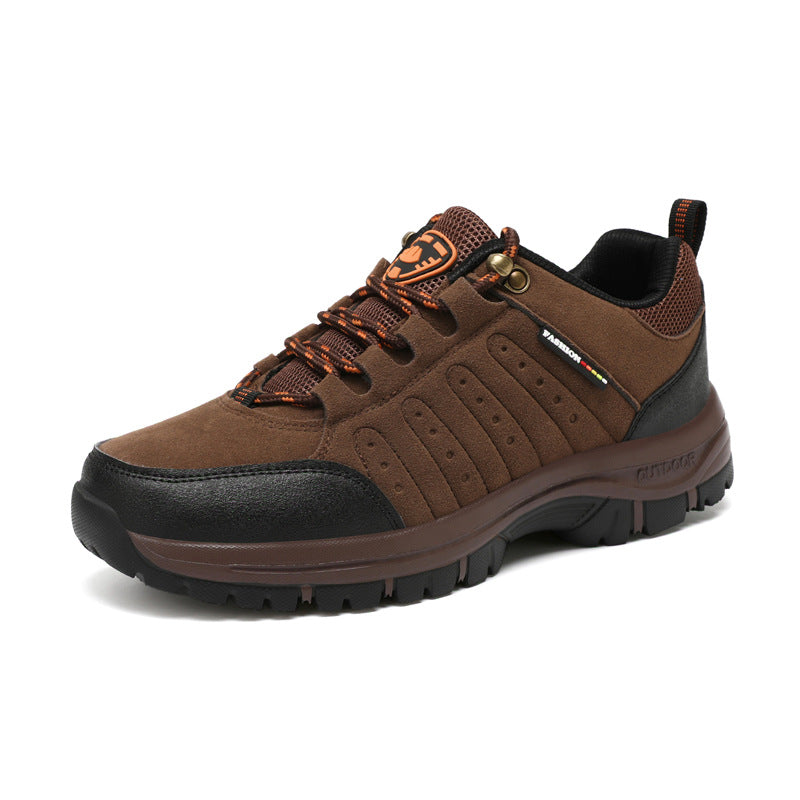 Unisex Waterproof Leather Hiking Shoes – Lightweight Outdoor Low-Top Boots