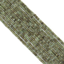 Load image into Gallery viewer, 2x4mm Smooth Rondelle Green Jasper Beads, Sku#U2056