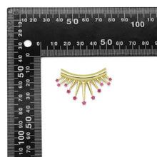 Load image into Gallery viewer, Colorful CZ Gold Celebration Dream Star Tube Pendant, Sku#LX337