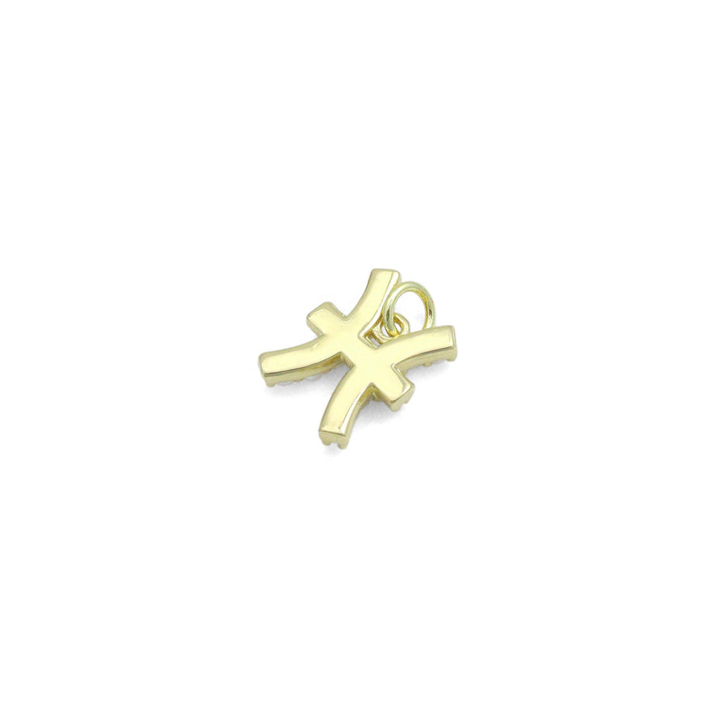 Gold White Pearl Zodiac Symbol Charm Pendant,Sku#A482