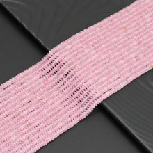 Load image into Gallery viewer, 2x4mm Rondelle Smooth Rose Quartz Beads, Sku#U1959