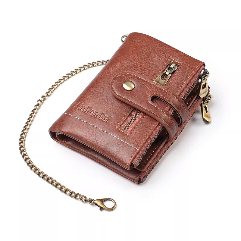 Genuine Leather Multi-Card Slot ID Card Holder Coin Purse Wallet – Large Capacity