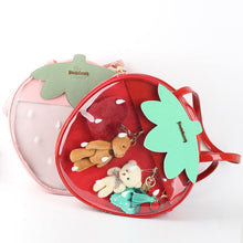 Load image into Gallery viewer, Strawberry Transparent Shoulder Bag | Soft-girl Lolita Tote | Red &amp; Pink
