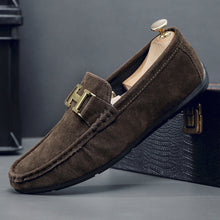 Load image into Gallery viewer, Men's British-Style Slip-On Casual Leather Shoes | Round Toe PU Leather Loafers