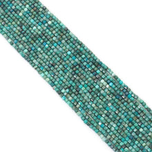 Load image into Gallery viewer, Genuine Chrysocolla Faceted Cube Beads, 2.5mm, Sku#U1525