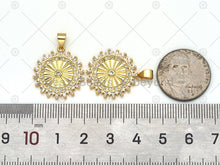 Load image into Gallery viewer, CZ Radical Coin Wheel with baguette CZ Charm, Sku#LK560