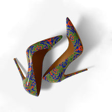 Load image into Gallery viewer, Women's Floral Pointed Toe Stiletto Heels - Vintage Pattern High Heels