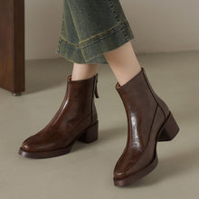 Load image into Gallery viewer, Women's Genuine Leather High-Heel Ankle Boots – Fall Winter Style