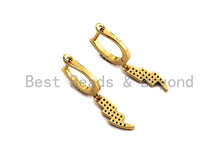 Load image into Gallery viewer, Rainbow CZ Latch Back Lightning Earring Wires, Sku#J145