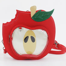 Load image into Gallery viewer, Apple-Themed PU Crossbody Bag for Women – Cute Mini Shoulder Bag for School &amp; Daily Commute | Red &amp; Green