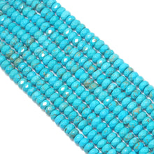 Load image into Gallery viewer, Faceted Rondelle Blue Turquoise Beads, 2x4mm/4x6mm/5x8mm, Sku#U1591