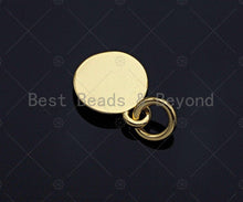 Load image into Gallery viewer, Gold Embossment Insect On Round Coin Charms, Dainty Charms