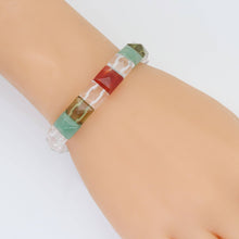 Load image into Gallery viewer, 10x10mm Faceted Square Stretchy Bracelet, Sku#U2000