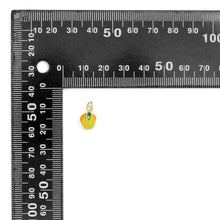 Load image into Gallery viewer, Yellow Orange Enamel Mango Gold Charm Pendant,Sku#LX848