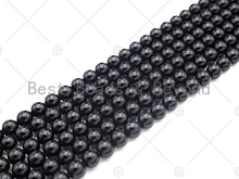 Load image into Gallery viewer, High Quality Natural Black Spinel Round Smooth Beads, 3mm/6mm/8mm Genuine Spinel Beads, 15.5'' Full Strand, Sku#U1156