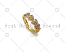 Load image into Gallery viewer, CZ Heart  Adjustable Ring, Sku#LD139