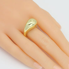 Load image into Gallery viewer, Plain Gold Silver Chunky Comma Adjustable Ring, Sku#A398