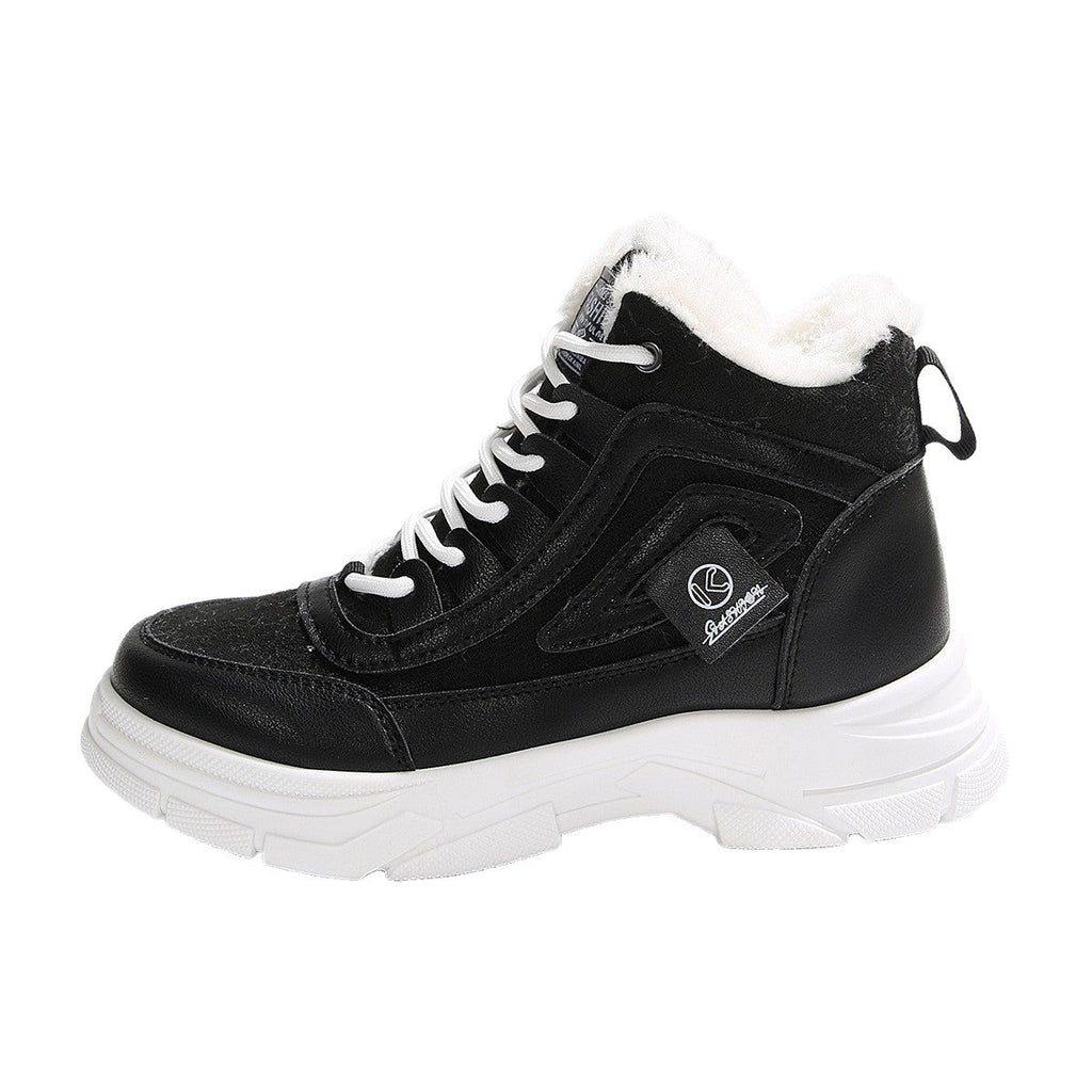 Women's Fleece-Lined High-Top Winter Snow Boots – Platform Lace-Up Dr. Martens Style
