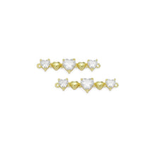 Load image into Gallery viewer, Heart CZ String Heart Connector Charm/ Necklace, Sku#LK944