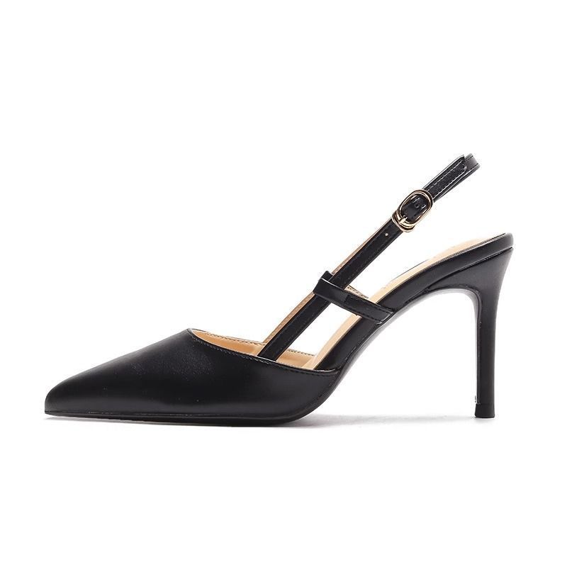 Women's Pointed-Toe Stiletto Ankle-Strap Heels | PU Upper Buckle Sandals