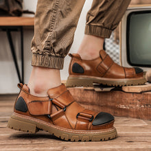 Load image into Gallery viewer, Men's Vintage Work Boots - Full-Grain Cowhide Leather Round Toe Low-Cut Design