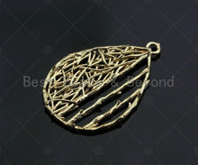 Load image into Gallery viewer, Filigree Gold Lacy Charm, Star/Heart/Round/Oval Shape Brushed Gold Twisted Wire Charm Pendants for Earrings necklace making, sku#CP05
