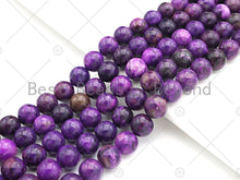 Load image into Gallery viewer, Sugilite Angelite Round Smooth Beads, Natural Angelite, 8mm/