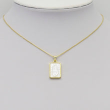 Load image into Gallery viewer, Mother of Pearl Heart Hand Dog Tag Charm, Sku#LX305