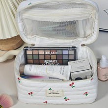 Load image into Gallery viewer, Large Capacity Cherry Print Makeup Storage Bag - Portable Cosmetic Organizer