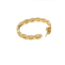 Load image into Gallery viewer, Gold Silver Colorful Eye CZ Hoop Earrings, Sku#LX204