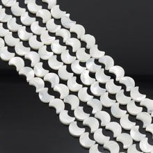 Load image into Gallery viewer, 10x12mm Crescent Moon Mother of Pearl Beads, Sku#T171